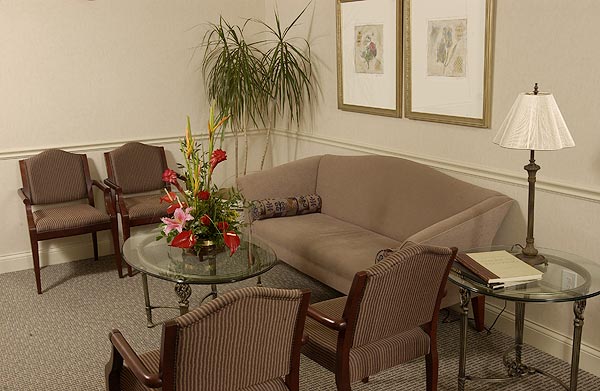 surgical practice's private waiting area
